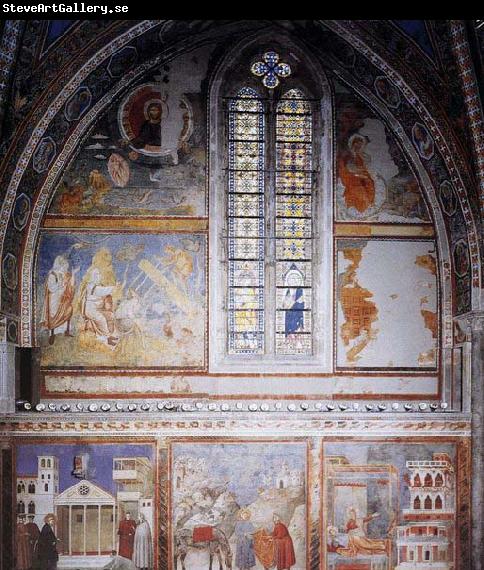 GIOTTO di Bondone Frescoes in the fourth bay of the nave